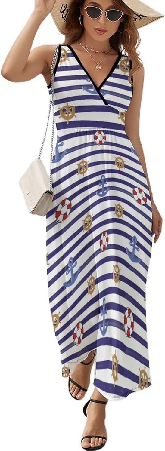 Our Take on the ‍Nautical Anchor Maxi ‌Dress: Casual & Chic