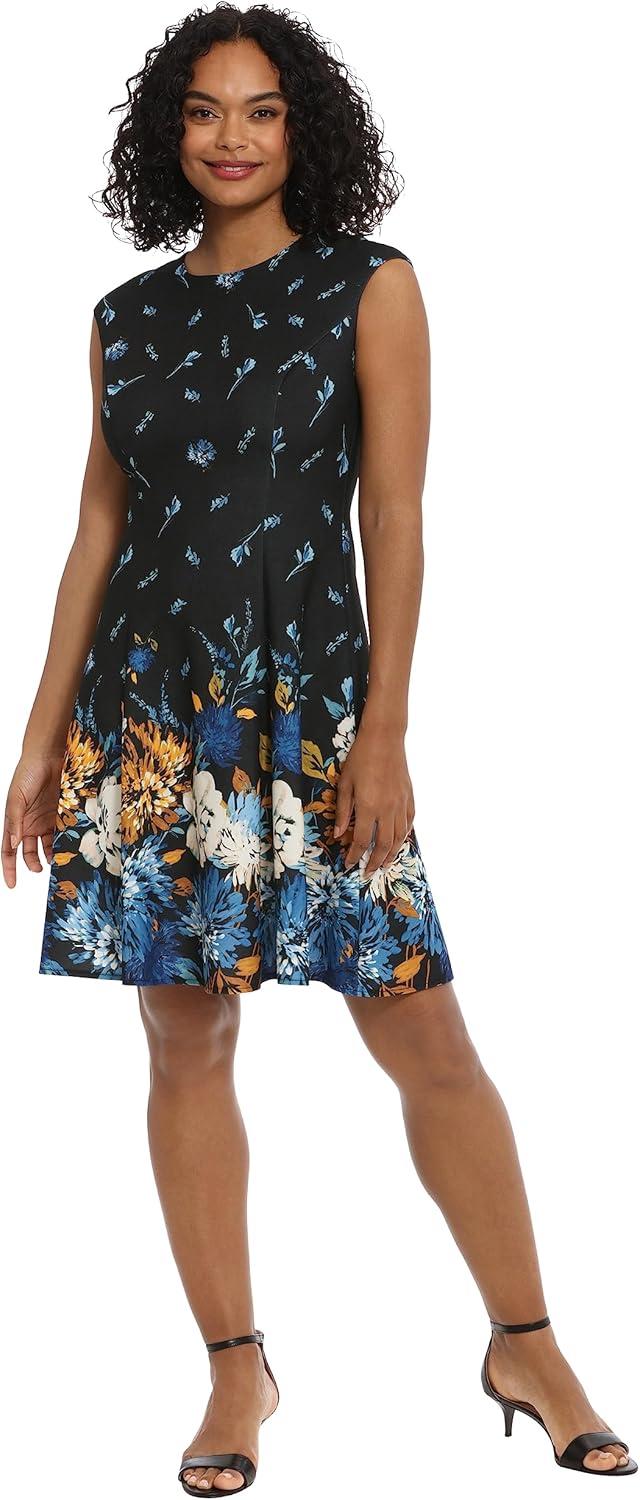 Summer⁢ Elegance in London Times' Cap Sleeve Fit & Flare‍ Dress