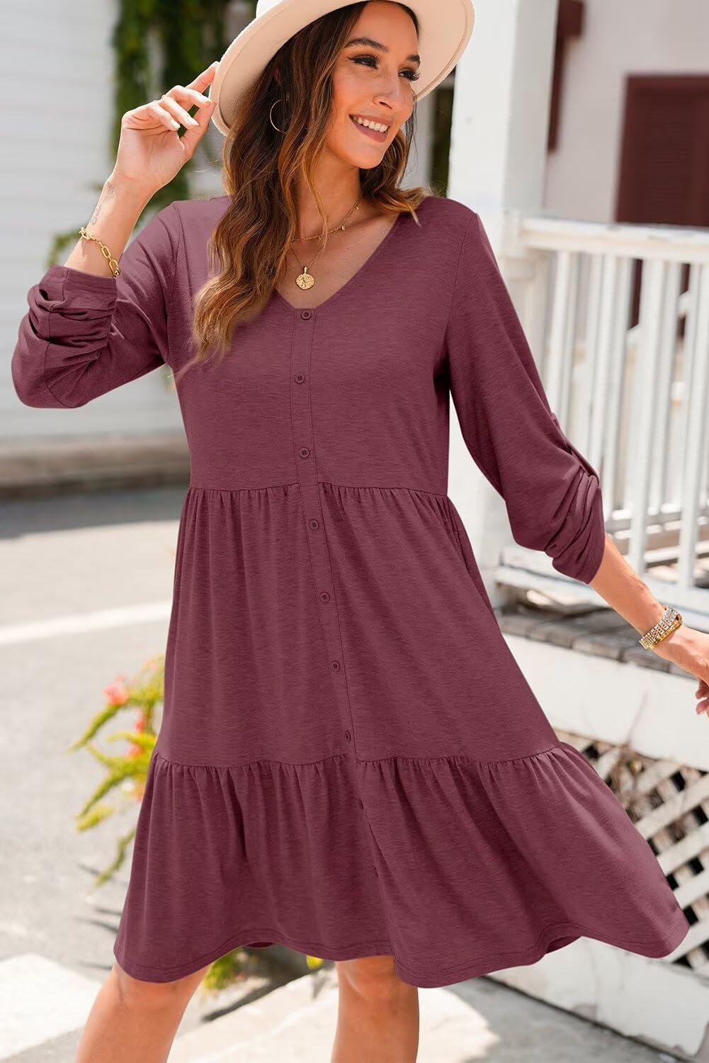 Fall Vibes: Exploring Dokotoo's 2025 Ruffle‌ Tiered Mini‌ Dress with Pockets