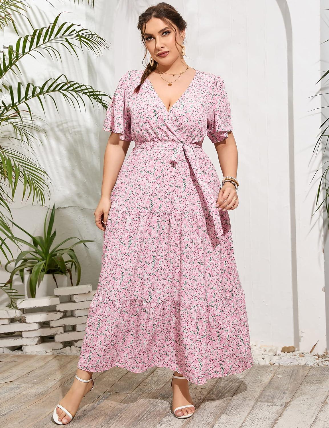 Flowy Comfort Meets Stylish Curves: Exploring KOJOOIN's ‍Plus Size Maxi Dress