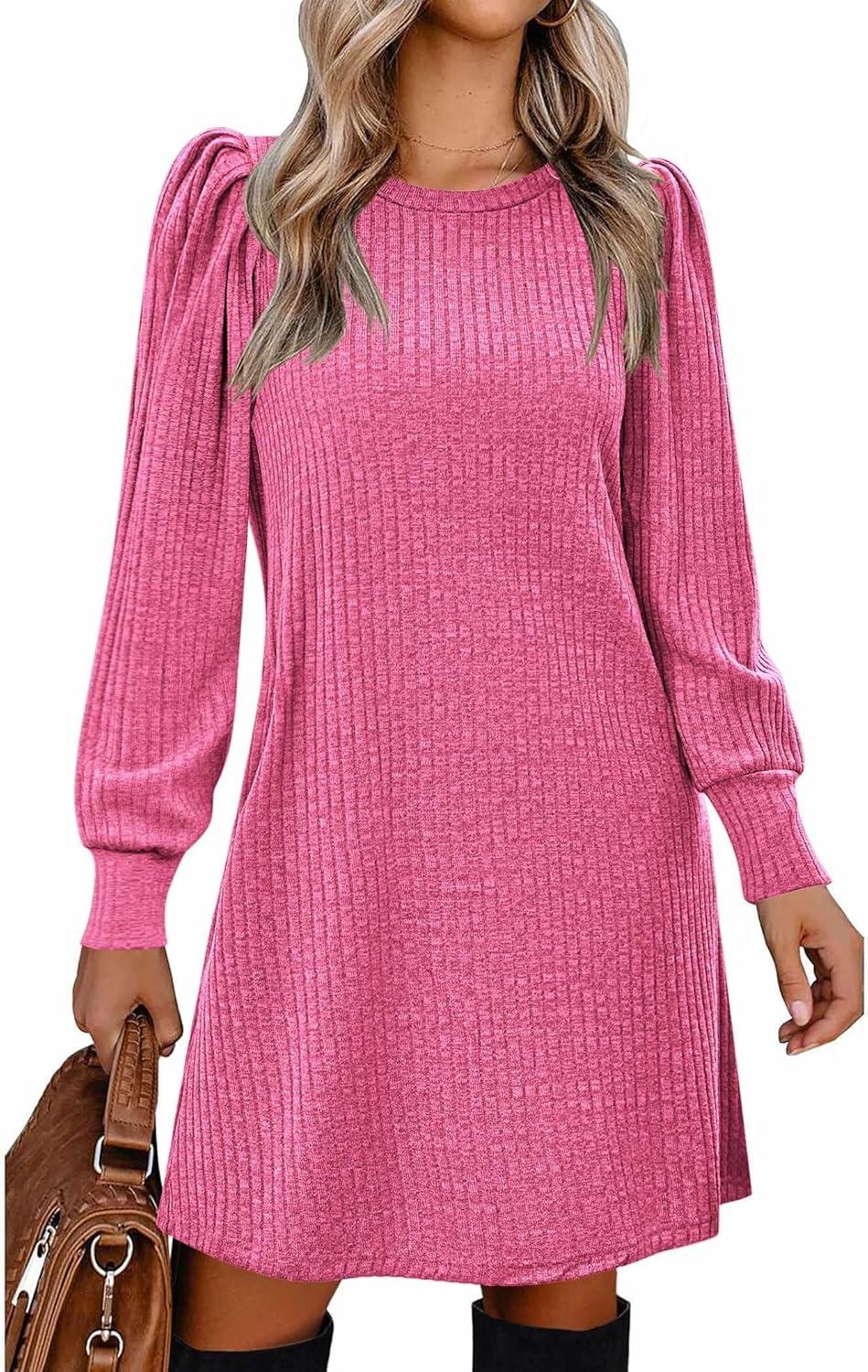 Why We're Loving the Zeagoo Puff Sleeve Knit ‌Dress This Fall