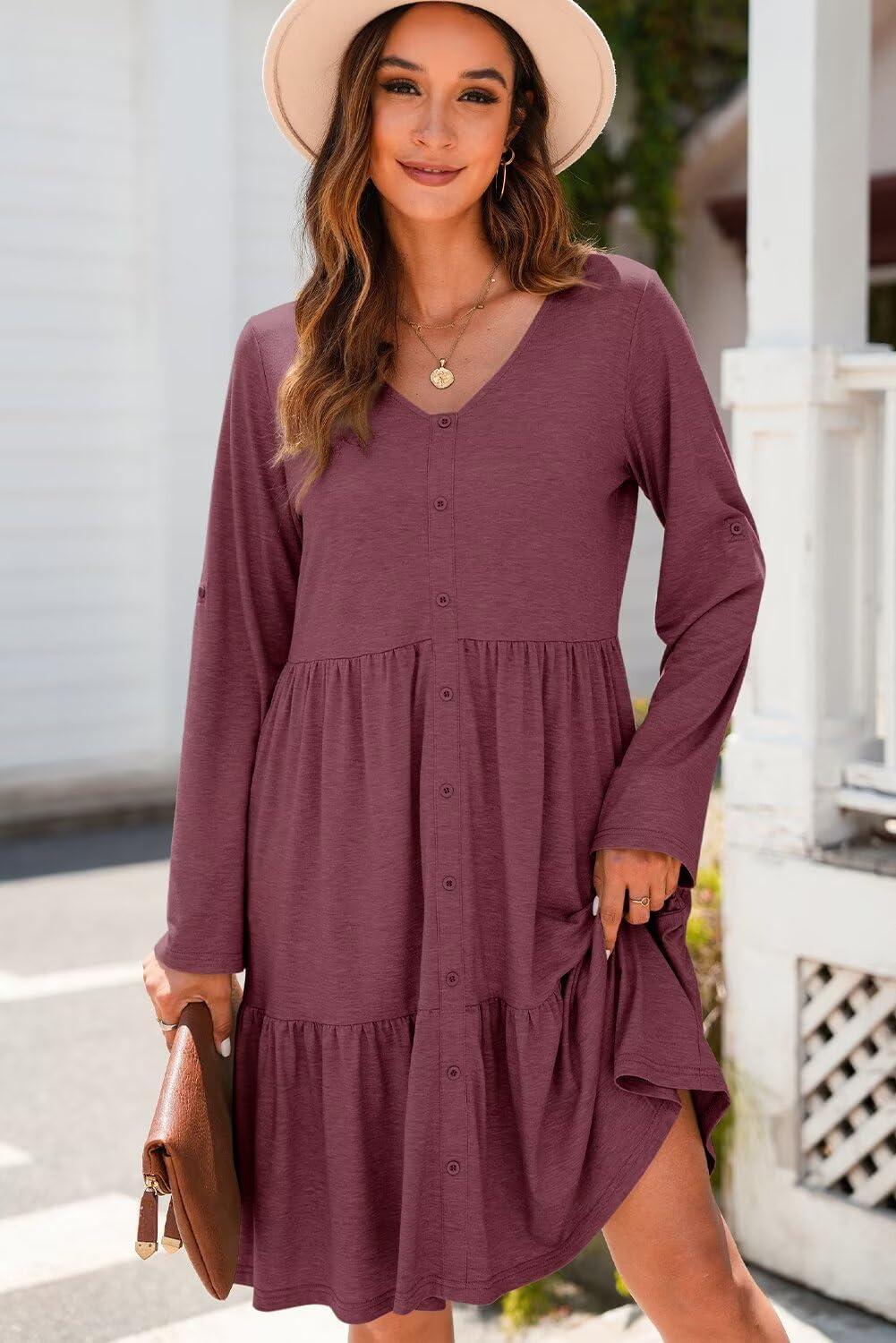 Fall Vibes: Exploring Dokotoo's 2025 Ruffle⁣ Tiered⁤ Mini Dress with ⁣Pockets