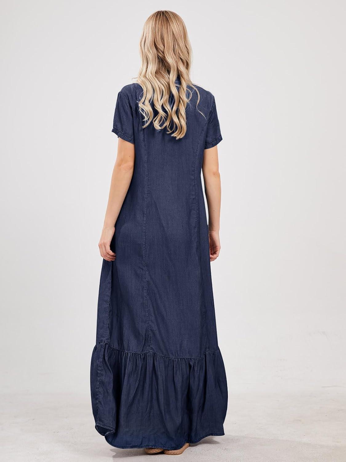 Why We're Loving⁤ the ‌Casual Comfort​ of UTCOCO's Denim maxi⁢ Dress