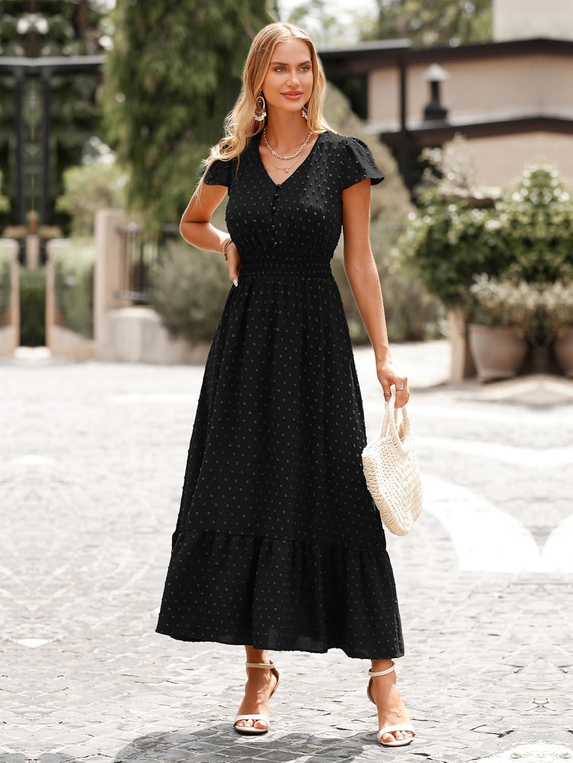 Flowy ​Elegance Unveiled: Exploring PRETTYGARDEN's 2025‍ Maxi Dress