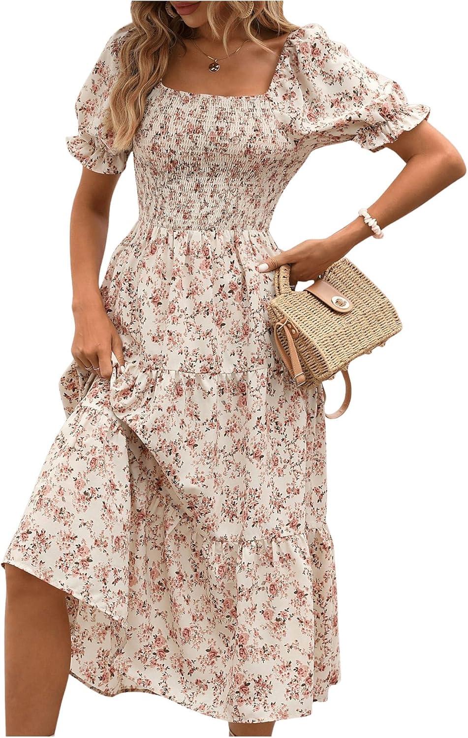 Our Take on SHENHE's Floral Midi Dress: Comfort Meets Style