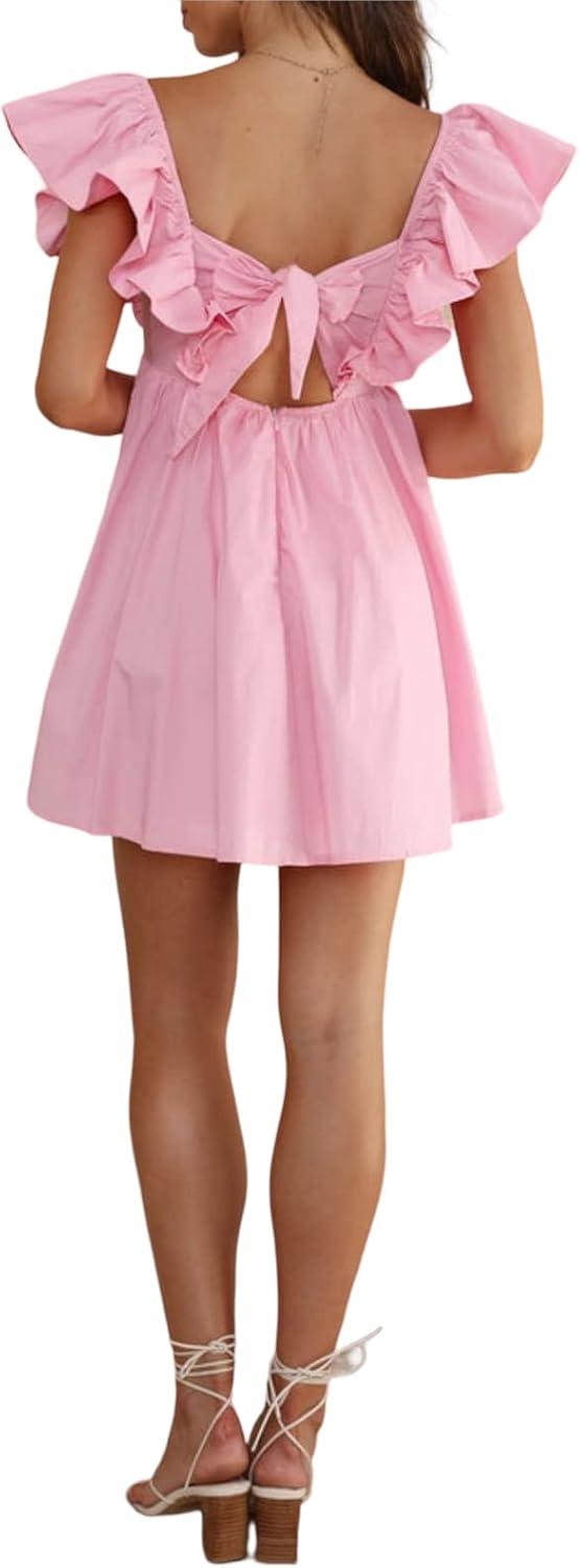 Our Take⁤ on​ the Women's butterfly Flounce sleeve ‍Babydoll Dress