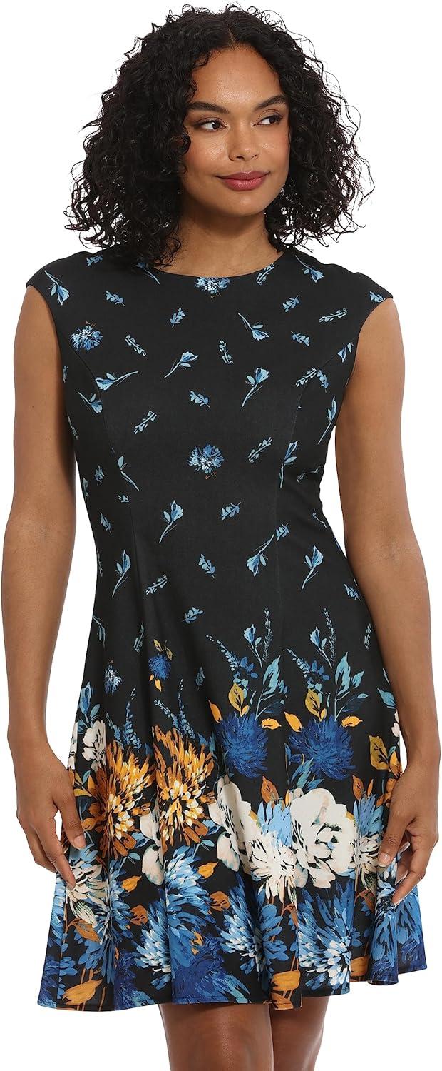 Summer Elegance in London Times' Cap Sleeve Fit & Flare Dress