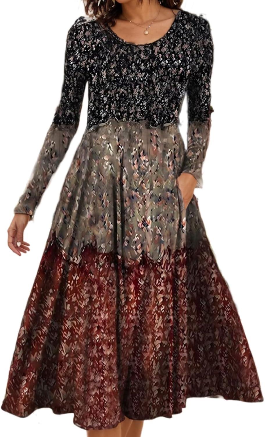 Discovering Comfort and Style in the TIAFORD Floral Maxi Dress for Fall