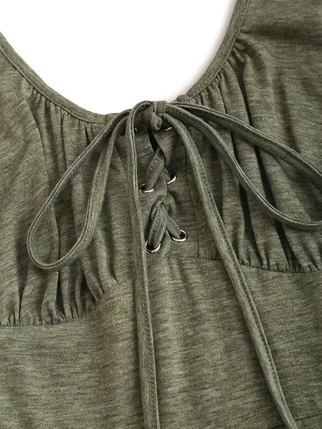 embracing Summer Comfort with SOLY HUX's Green Sundress