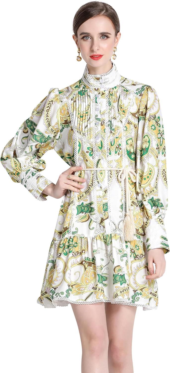 Exploring the Charm of LAI MENG Five Cats Floral Mini Dress