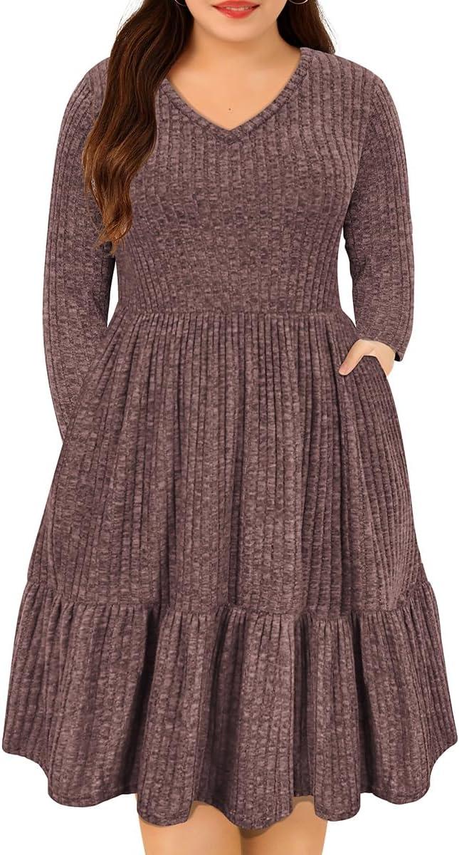 Finding Comfort and Style in CARCOS Plus Size Long Sleeve Dresses
