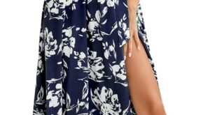 Flowing Elegance Exploring A Navy Blue Floral Maxi Dress