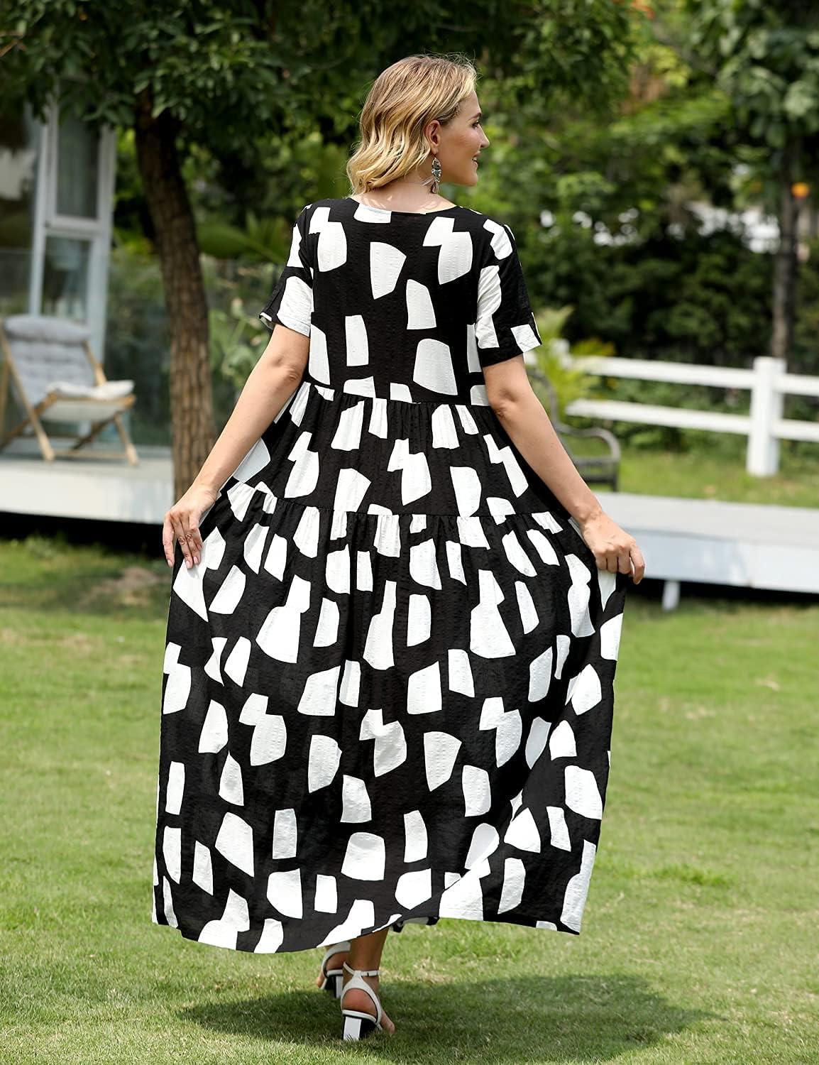 Flowy ⁢Comfort Meets Floral Charm: Exploring YESNO's ⁣Bohemian Maxi Dress