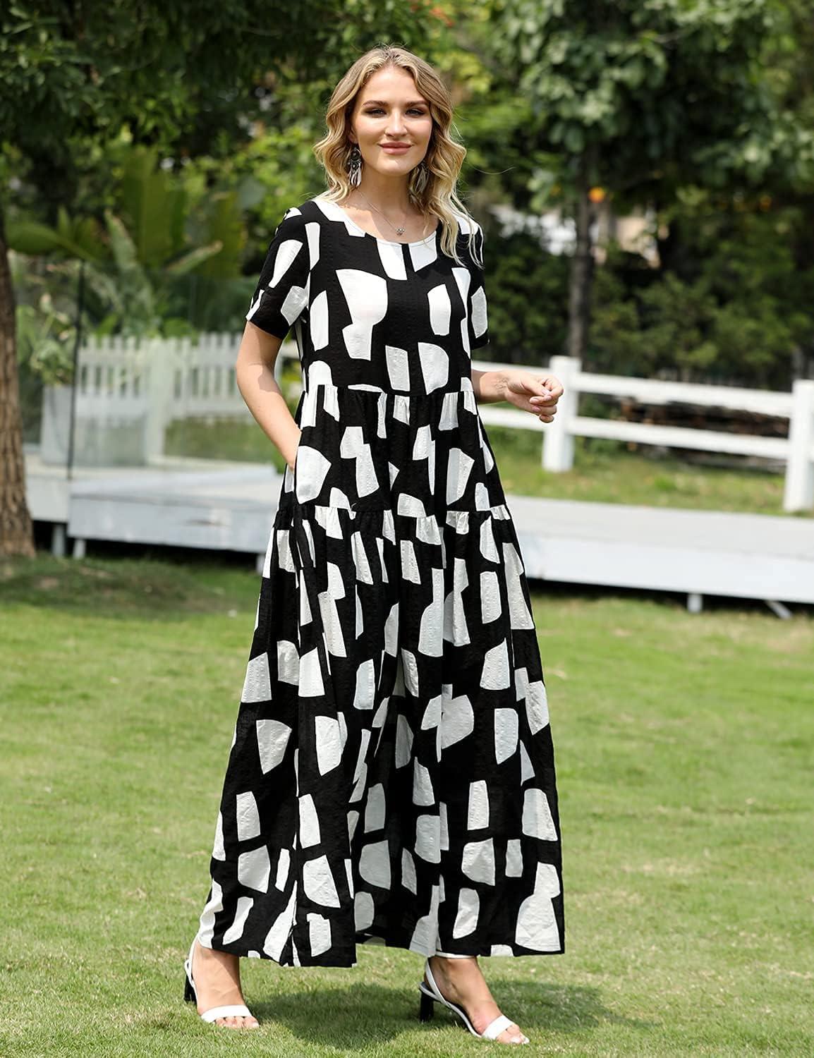 Flowy Comfort Meets Floral Charm: Exploring YESNO's Bohemian Maxi Dress