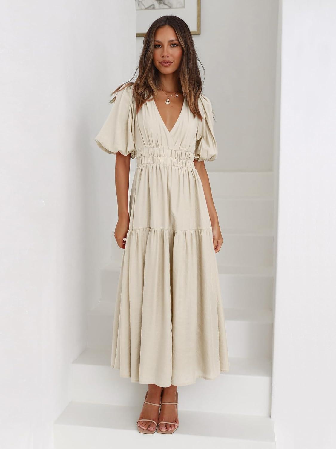 Flowy Elegance: Exploring MessBebe's summer Maxi Dress Vibe