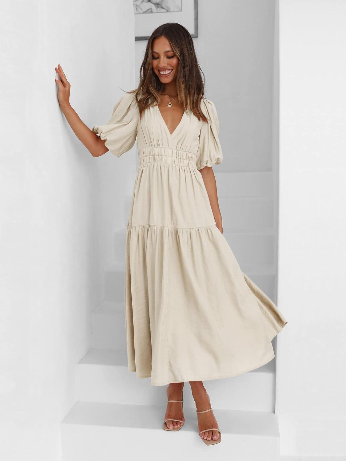 Flowy Elegance:‌ Exploring MessBebe's Summer maxi Dress ‍Vibe