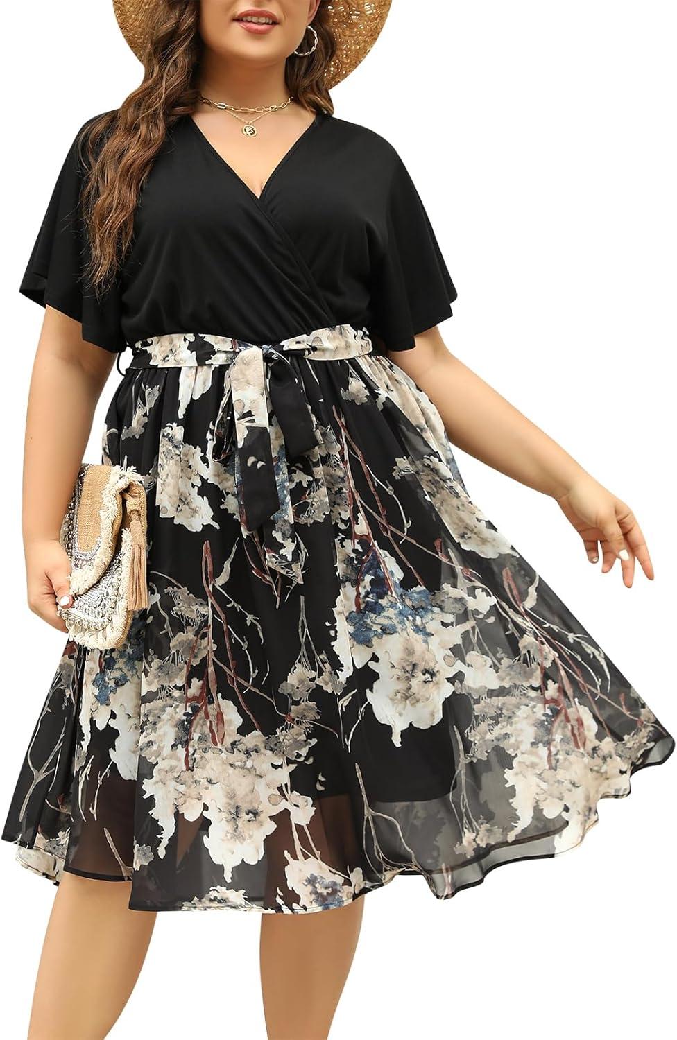 Flowy Elegance: Exploring Nemidor's Plus Size Boho Wrap Dress
