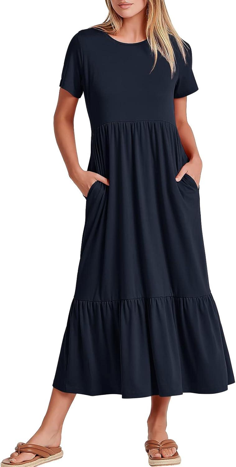 Flowy Navy Summer Dress: Style and Comfort for Every Day