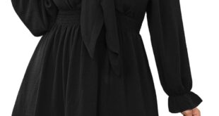 Flowy Plus Size Dresses With Ruffles And Tie Front Style