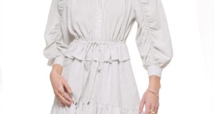 Flowy Ruffles Stripes Exploring Calvin Klein Casual Dress