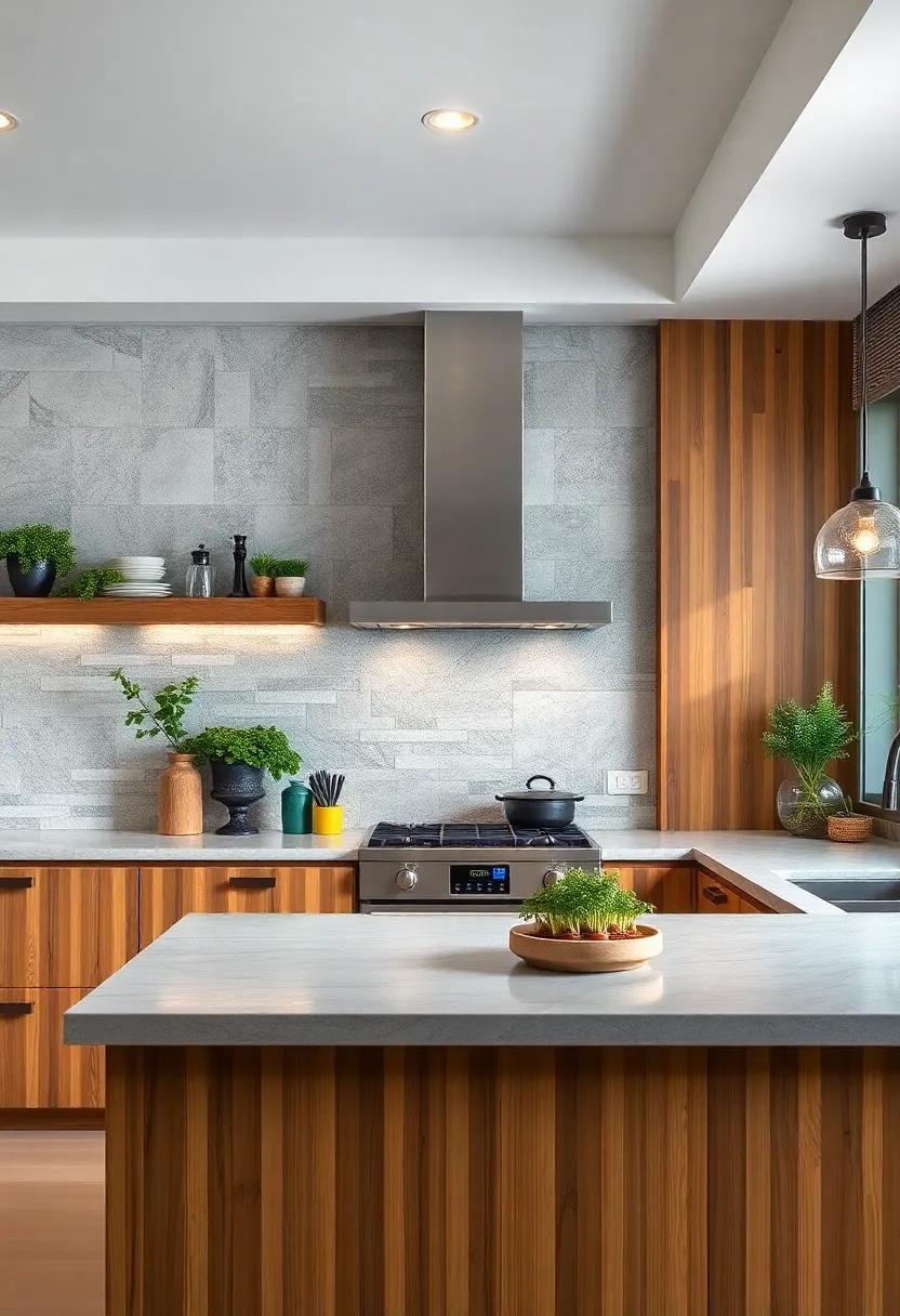 Bamboo panels: Incorporate bamboo for a sustainable and fresh look that offers an unexpected twist on the industrial ‌style