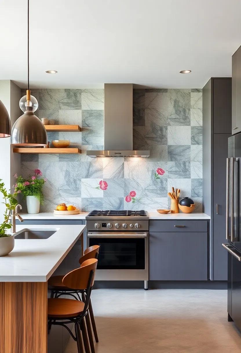 Laminated Panels: Select laminated ⁣panels with graphic prints for​ a customizable ​option that allows personal ​expression in your kitchen