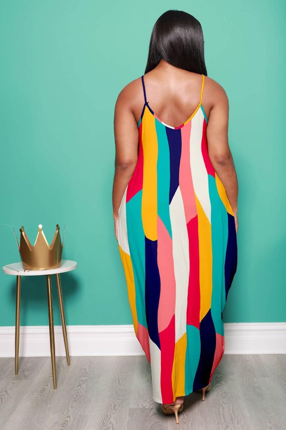 Summer Style Simplified: Plus Size Maxi Dress with Pockets & Belt