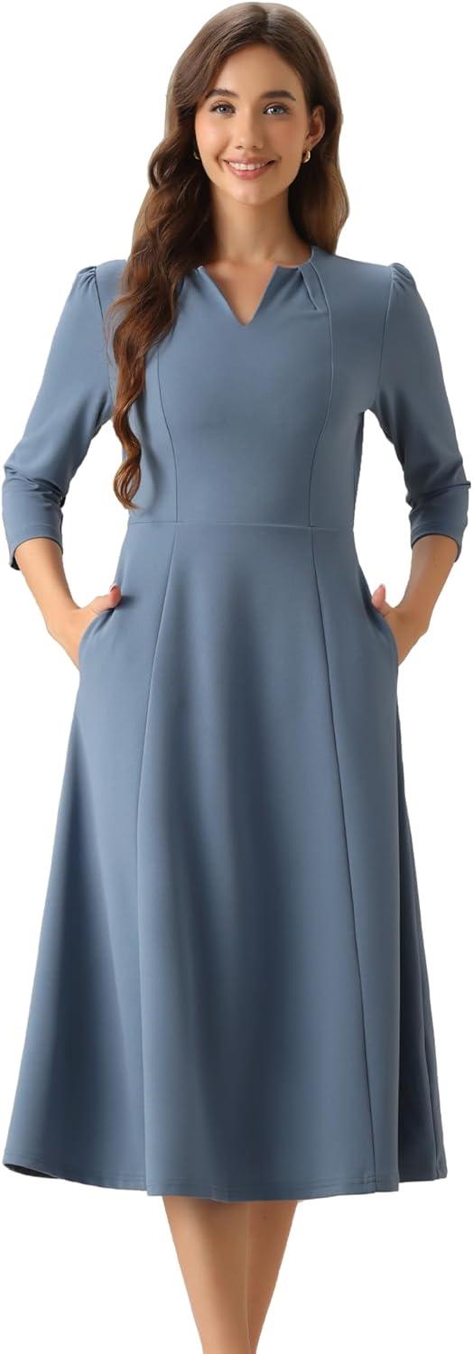 Versatile Elegance: Exploring the Allegra K Midi Dress for Work and Beyond