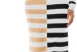Wenrine Striped Midi Dress Casual Comfort Meets Stylish Knit