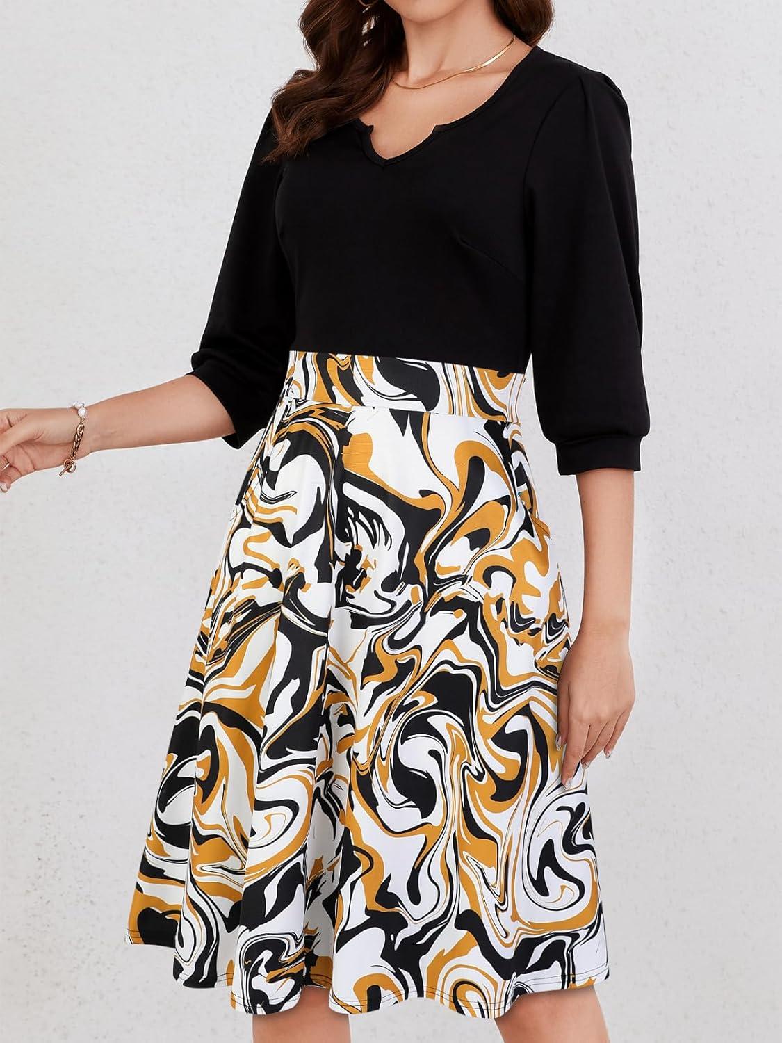 YATHON's Elegant Fit & Flare Dress: Style Meets Functionality