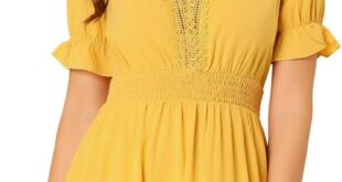 Allegra K Boho Crochet Dress Casual Layers For Summer Days