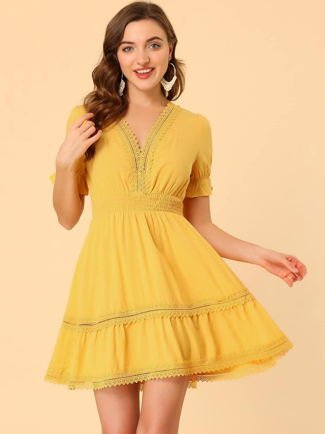 Allegra K's Boho Crochet Dress:‍ Casual Layers for Summer Days