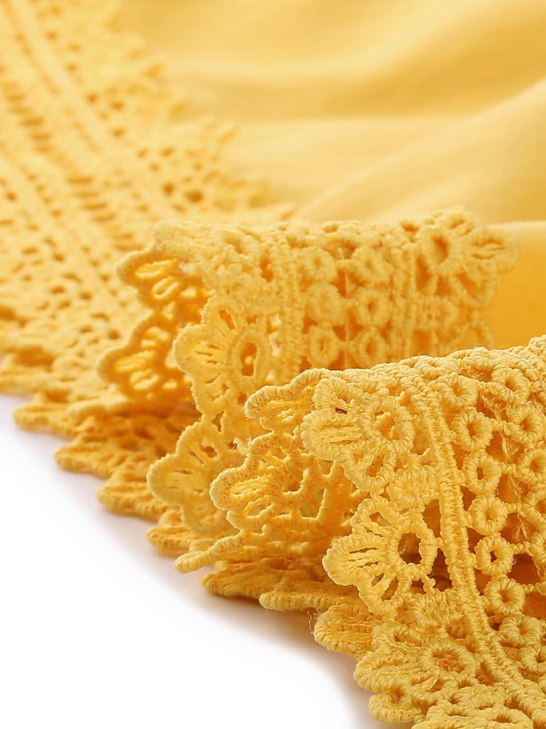 Allegra K's Boho Crochet Dress: Casual Layers ⁣for Summer Days