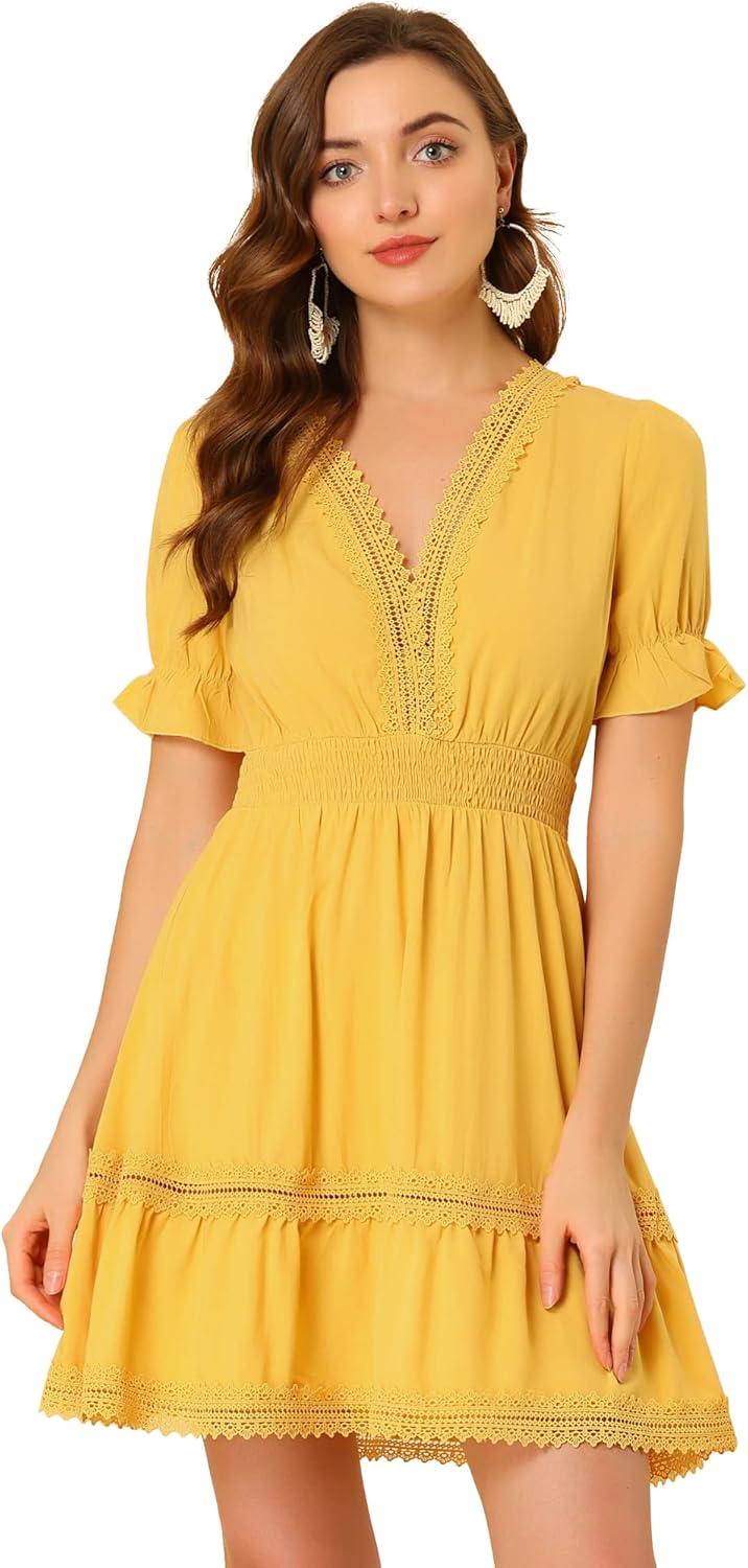 Allegra K’s Boho Crochet Dress: Casual Layers for Summer Days