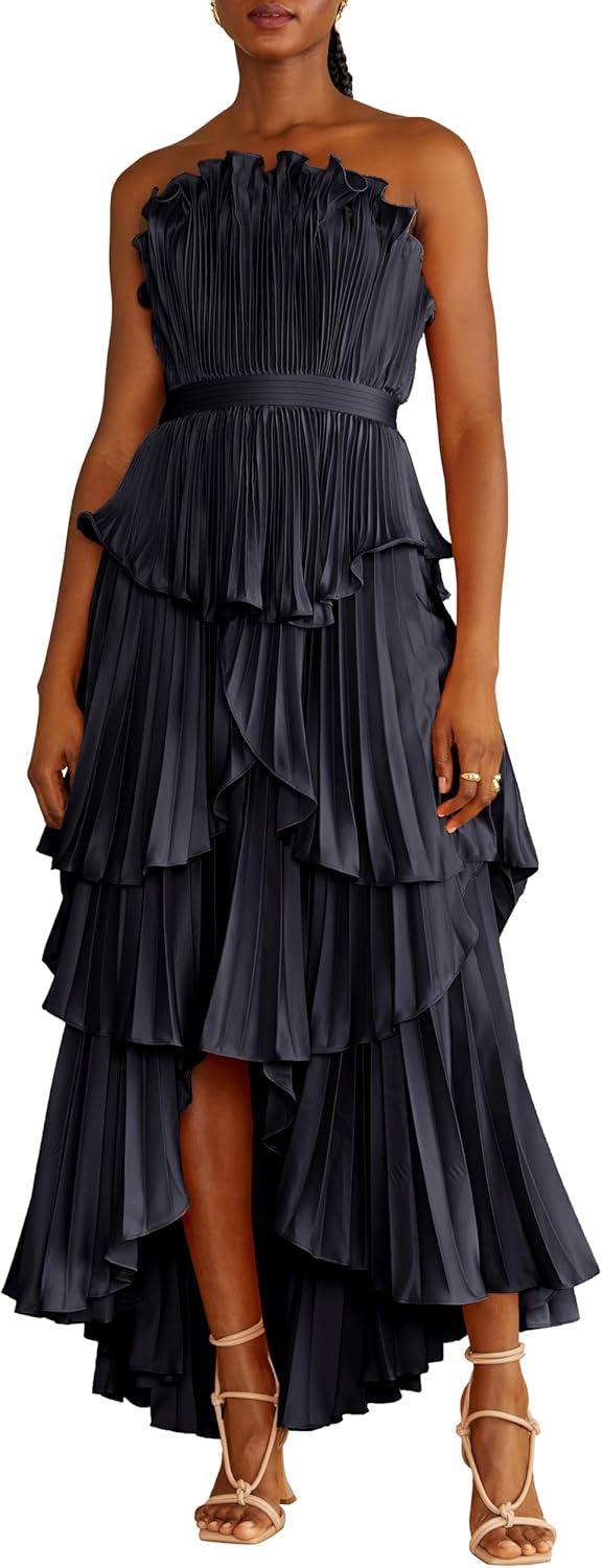 Amur Womens Janey Tiered Shell Midi Dress for your commute Amur Womens Janey Tiered Shell Midi Dress for your commute