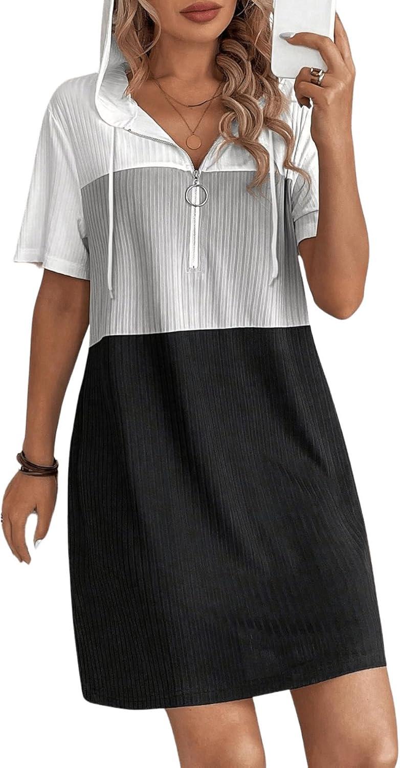 CERSrwx2i8-XL Women's ‍Colorblock T-Shirt​ Dress you reach for