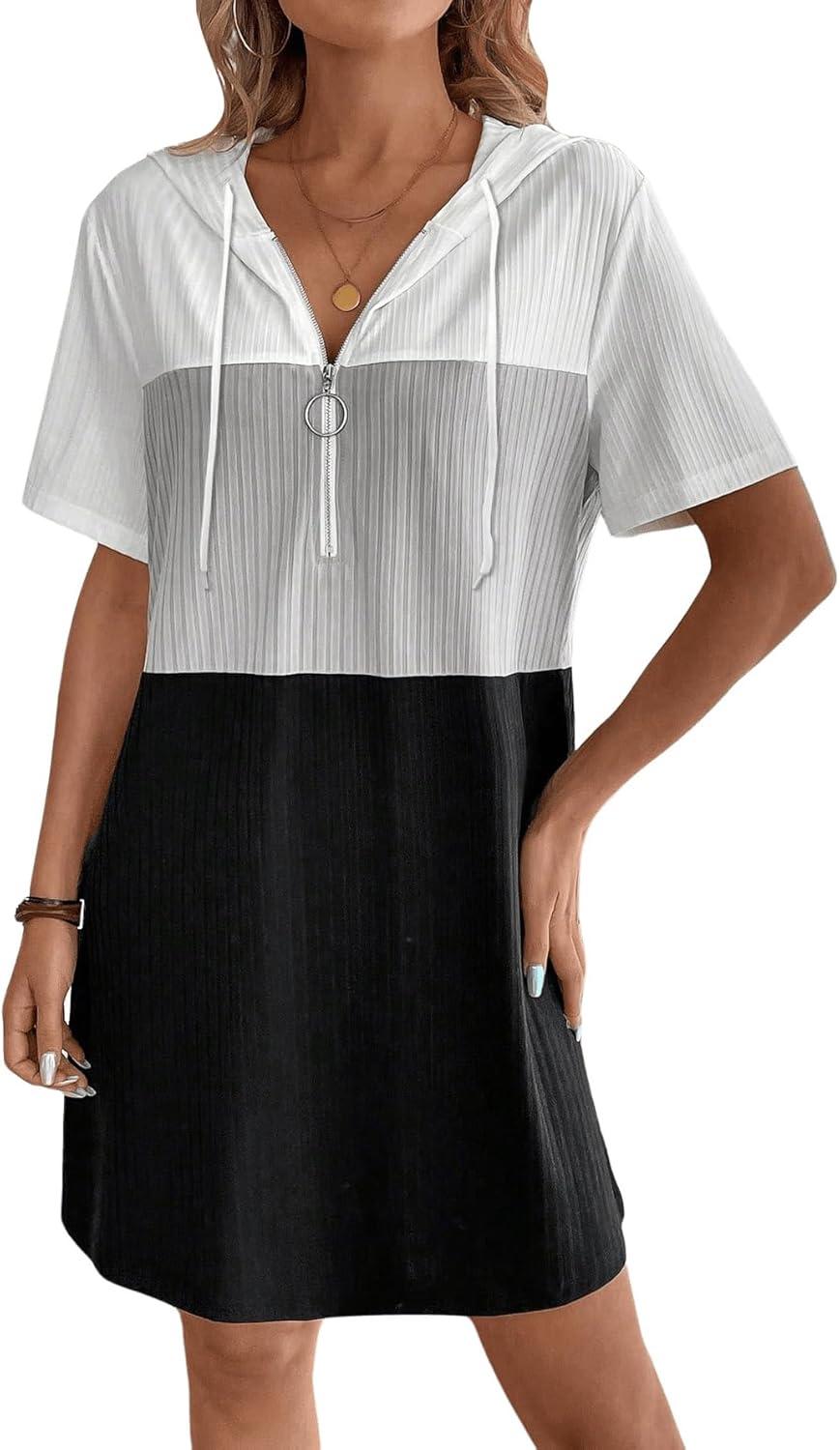 CERSrwx2i8-XL Women's Colorblock T-Shirt ⁤Dress you reach for