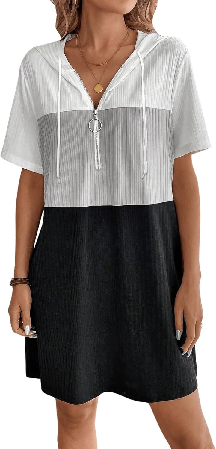 CERSrwx2i8-XL Women's Colorblock T-Shirt Dress ⁤you reach for