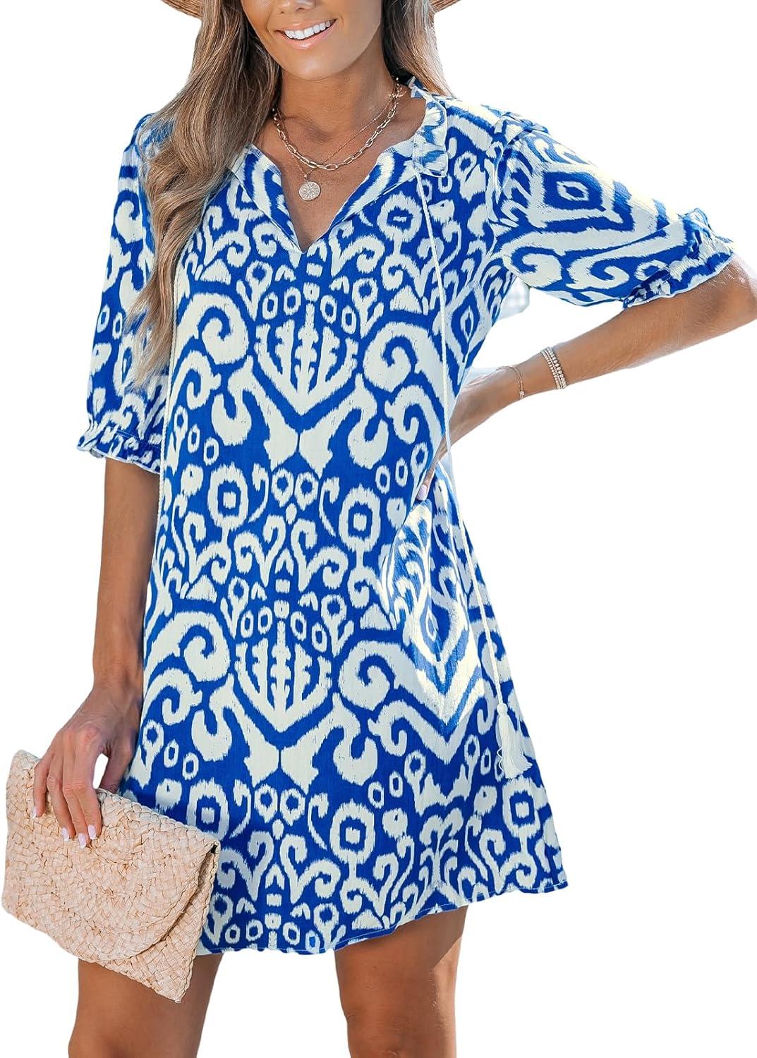 CUPSHE Women's Ruffle Beach Dress: how it sits on you