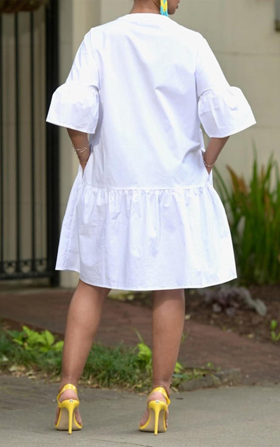 effortless Style Meets Comfort in Choichic's Flare⁣ Sleeve Midi Dress