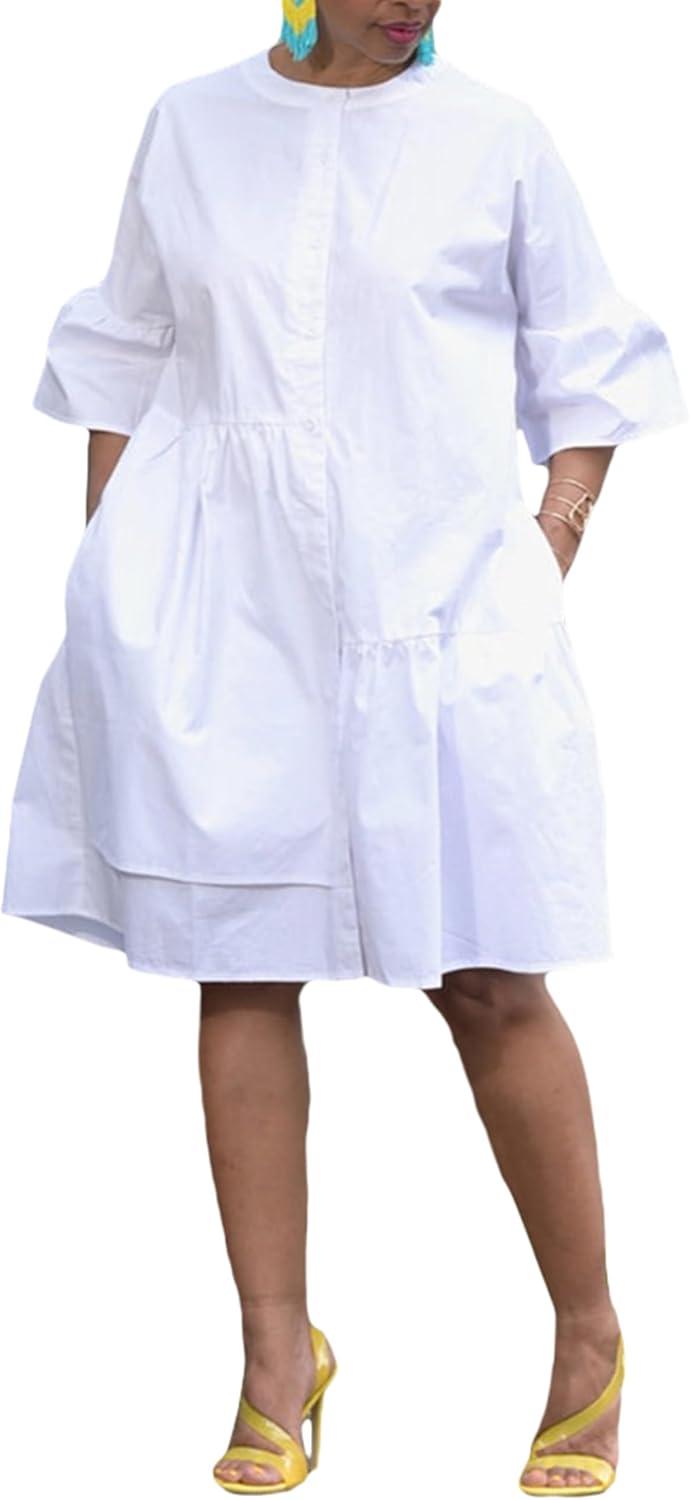 Effortless Style Meets Comfort in Choichic's Flare Sleeve Midi Dress