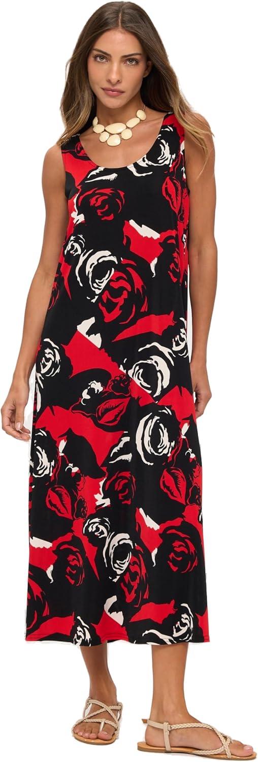 Exploring Comfort and Style in the Print Long Tank Dress