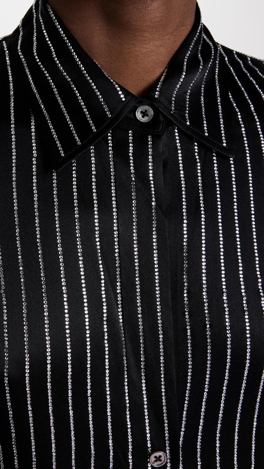 Exploring Elegance: Alexander Wang's Slim Crystal Shirt Dress