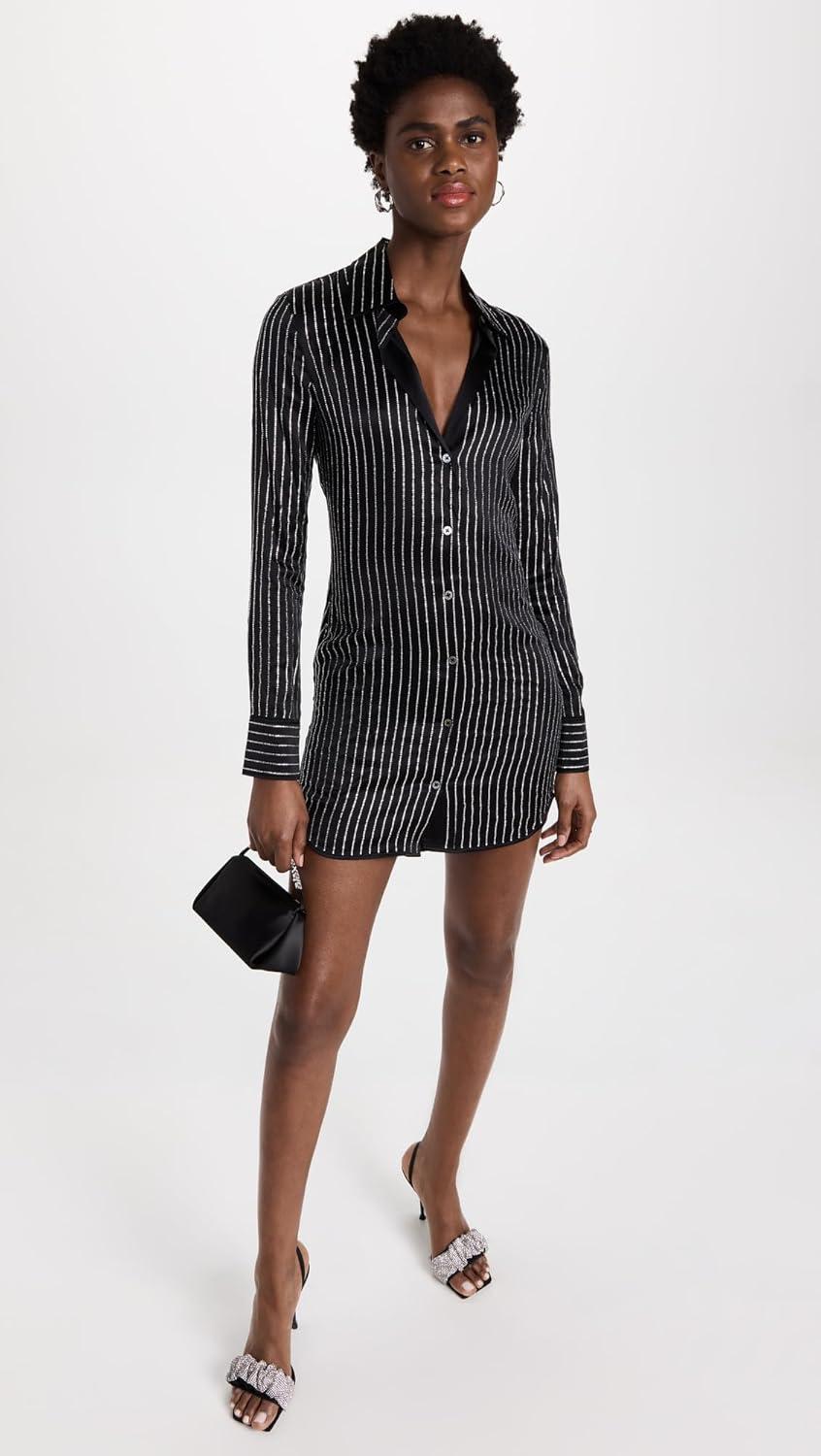 Exploring Elegance: Alexander Wang's Slim Crystal Shirt Dress