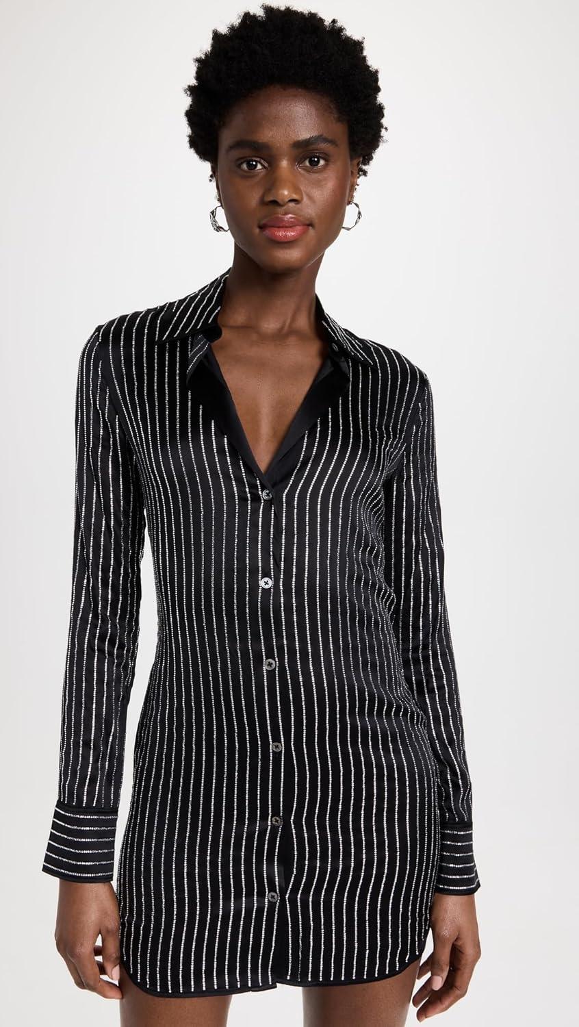 Exploring Elegance: Alexander Wang's Slim crystal Shirt Dress