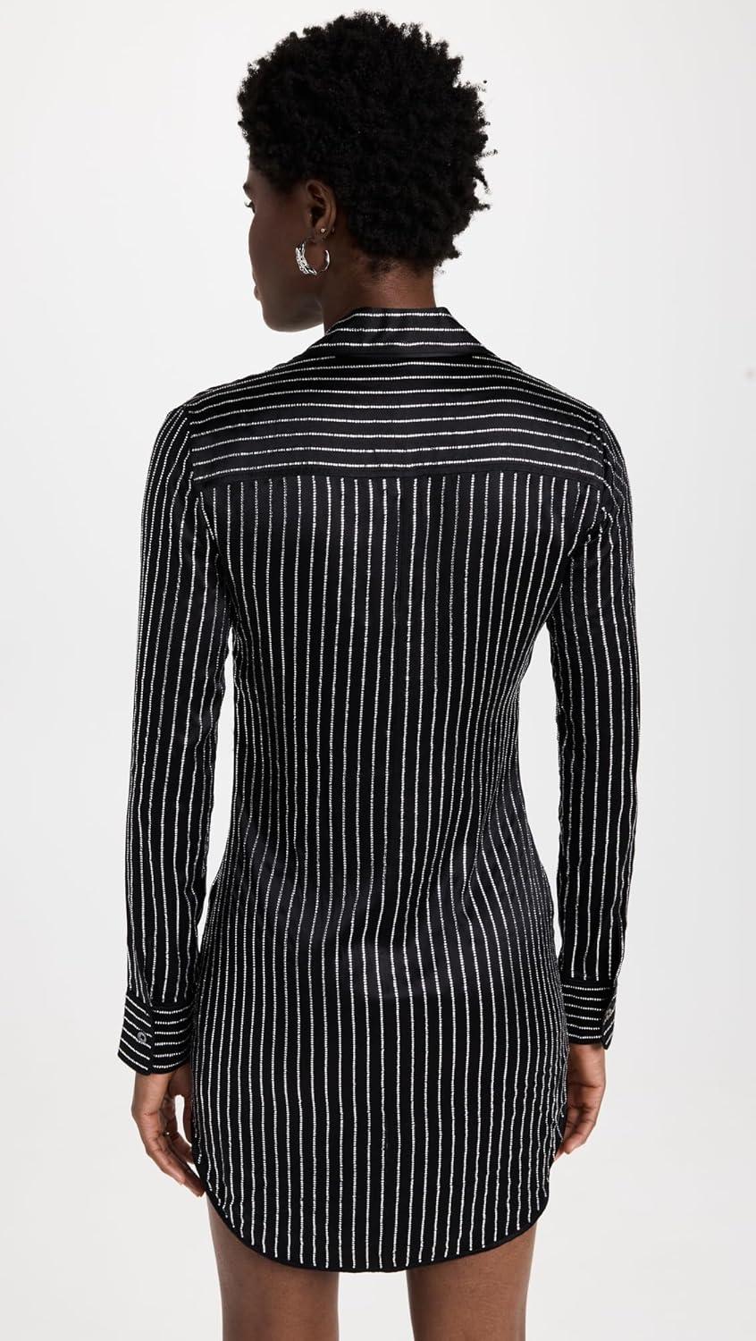 Exploring Elegance: Alexander Wang's Slim Crystal Shirt Dress