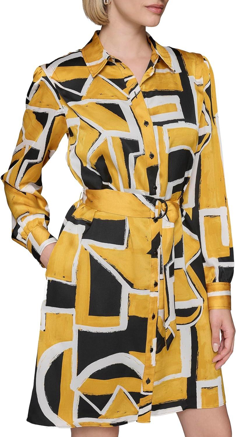 Exploring Elegance: KARL LAGERFELD's ​Satin Shirt Dress ​Review