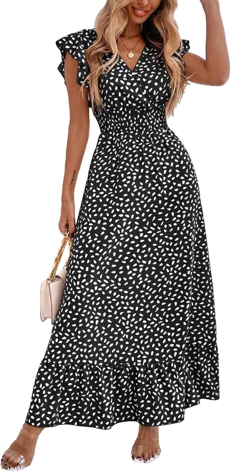 Exploring the Charm of LYANER's Floral Ruffle Midi Dress Together