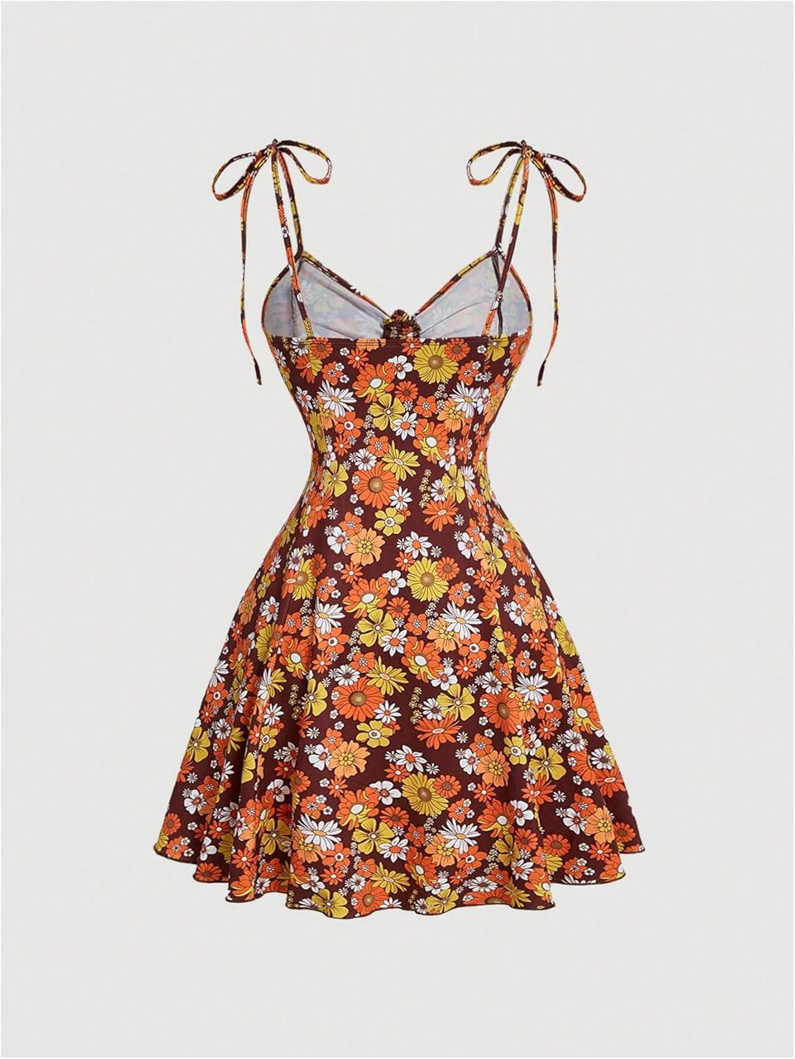 Exploring the Charm of WDIRARA's Floral Tie Front Midi Dress