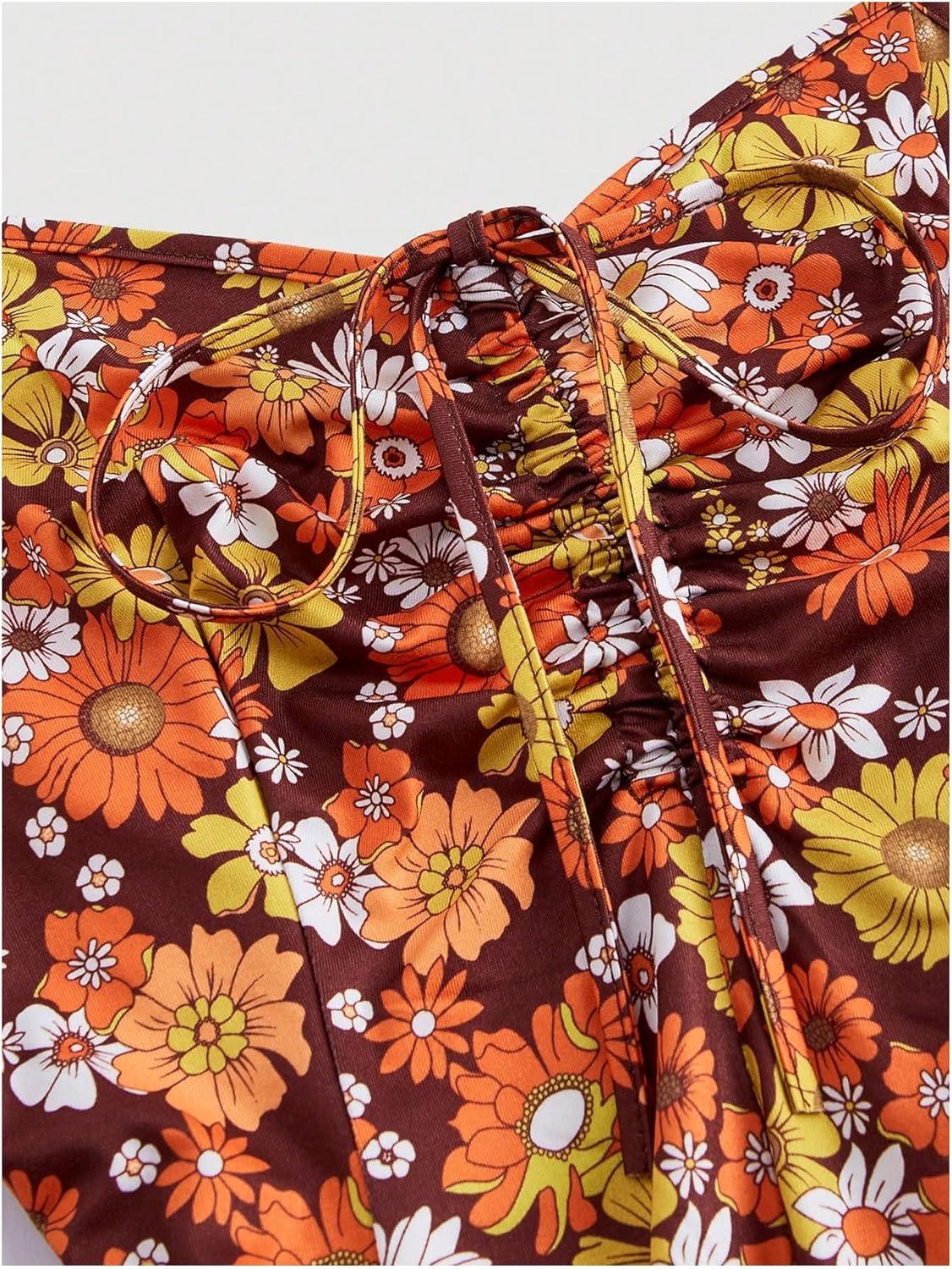 Exploring the Charm of WDIRARA's Floral ‍Tie ‍Front ‍Midi Dress